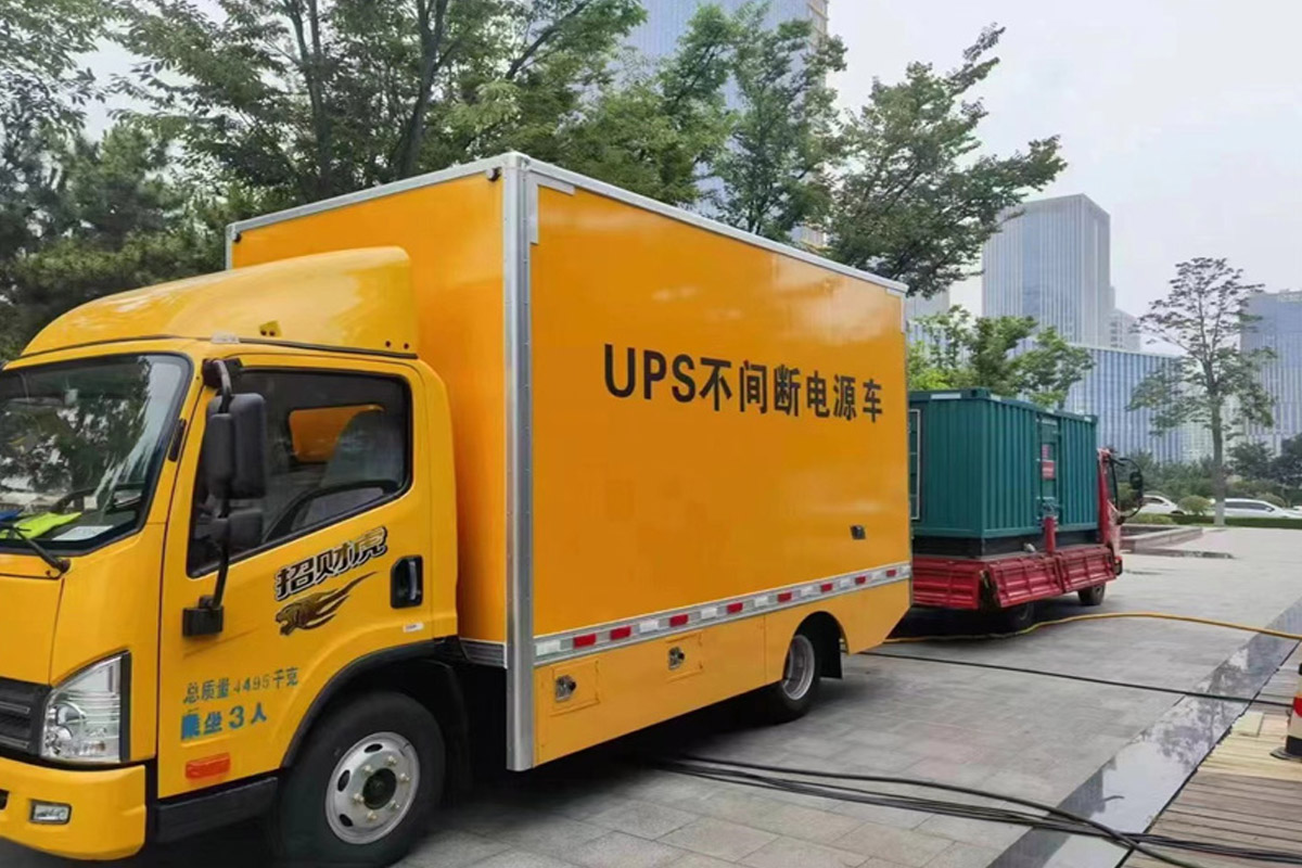 营根镇发电机租赁施工现场