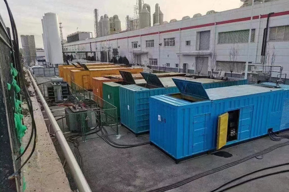营根镇发电机租赁施工现场